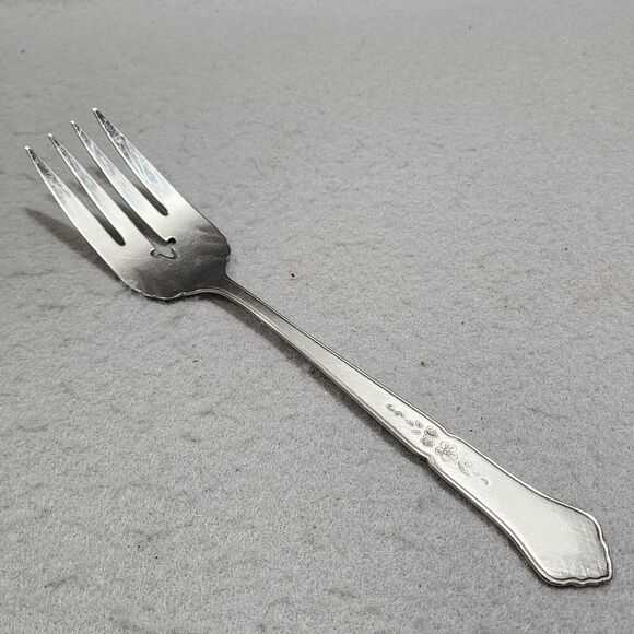 Oneida ASHMORE Cold Meat Serving Fork Burnished & Glossy Stainless Silverware - Picture 1 of 5
